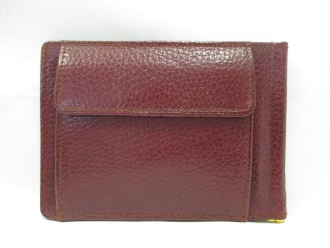 美品 カルティエ 二つ折りマネークリップ 財布 小銭付き マネークリップ 本物
