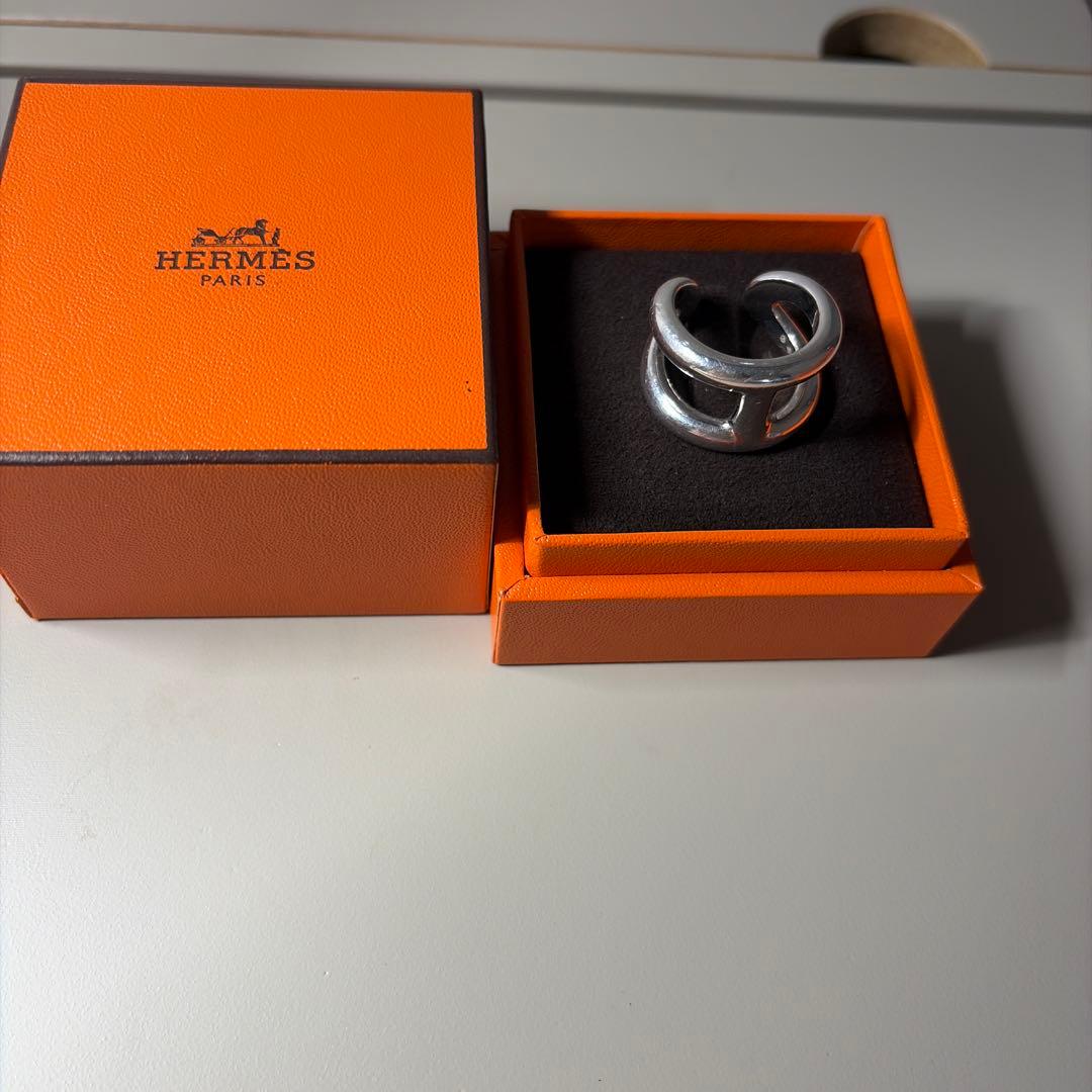 HERMES シルバー リング オズモズ57サイズ