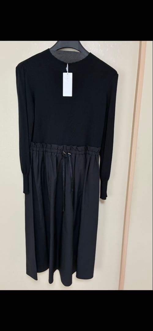 TO BECHIC レーヨンナイロンニットコンビワンピース
