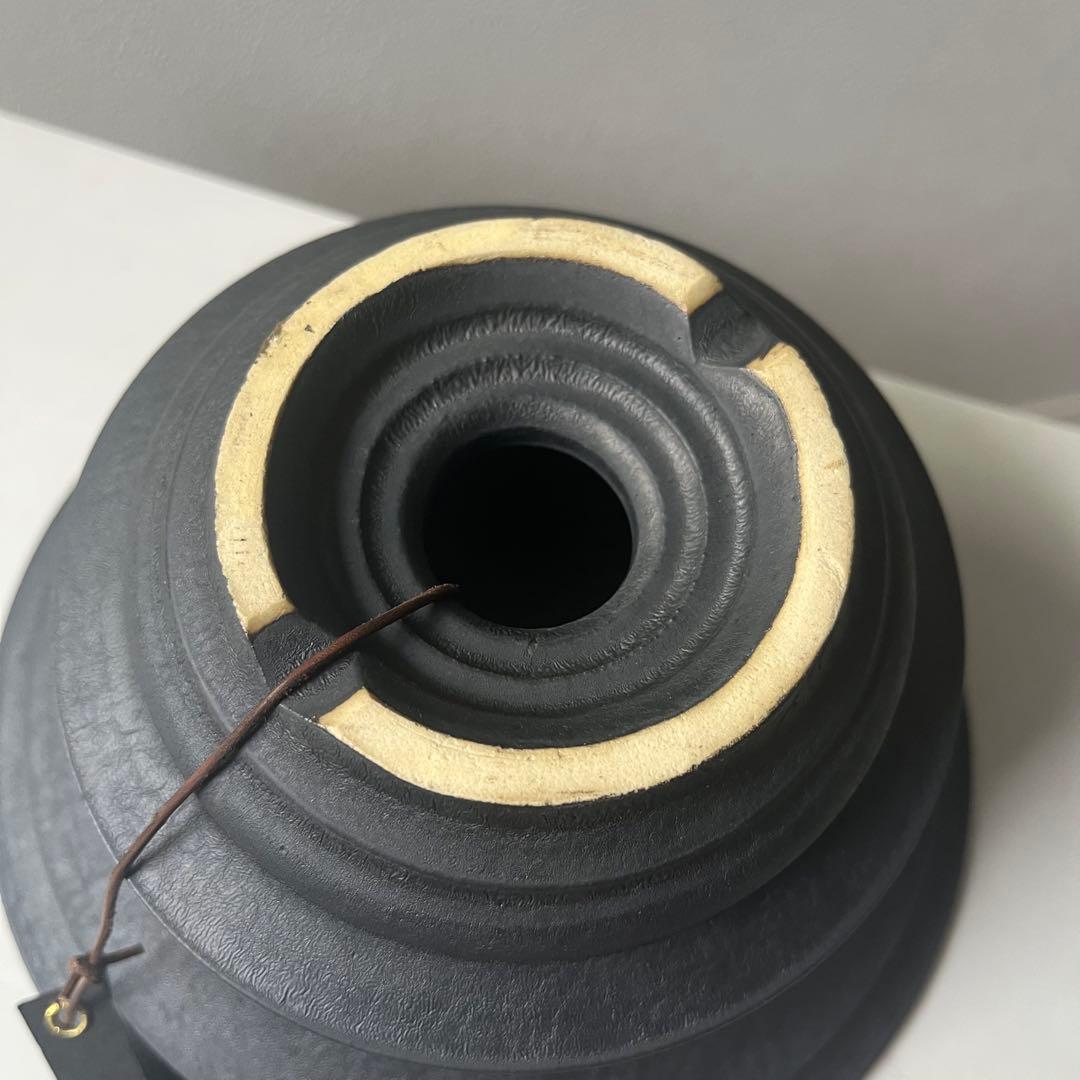 【未使用】カタチ製作所　レザーブラック　ドリッパー Low L