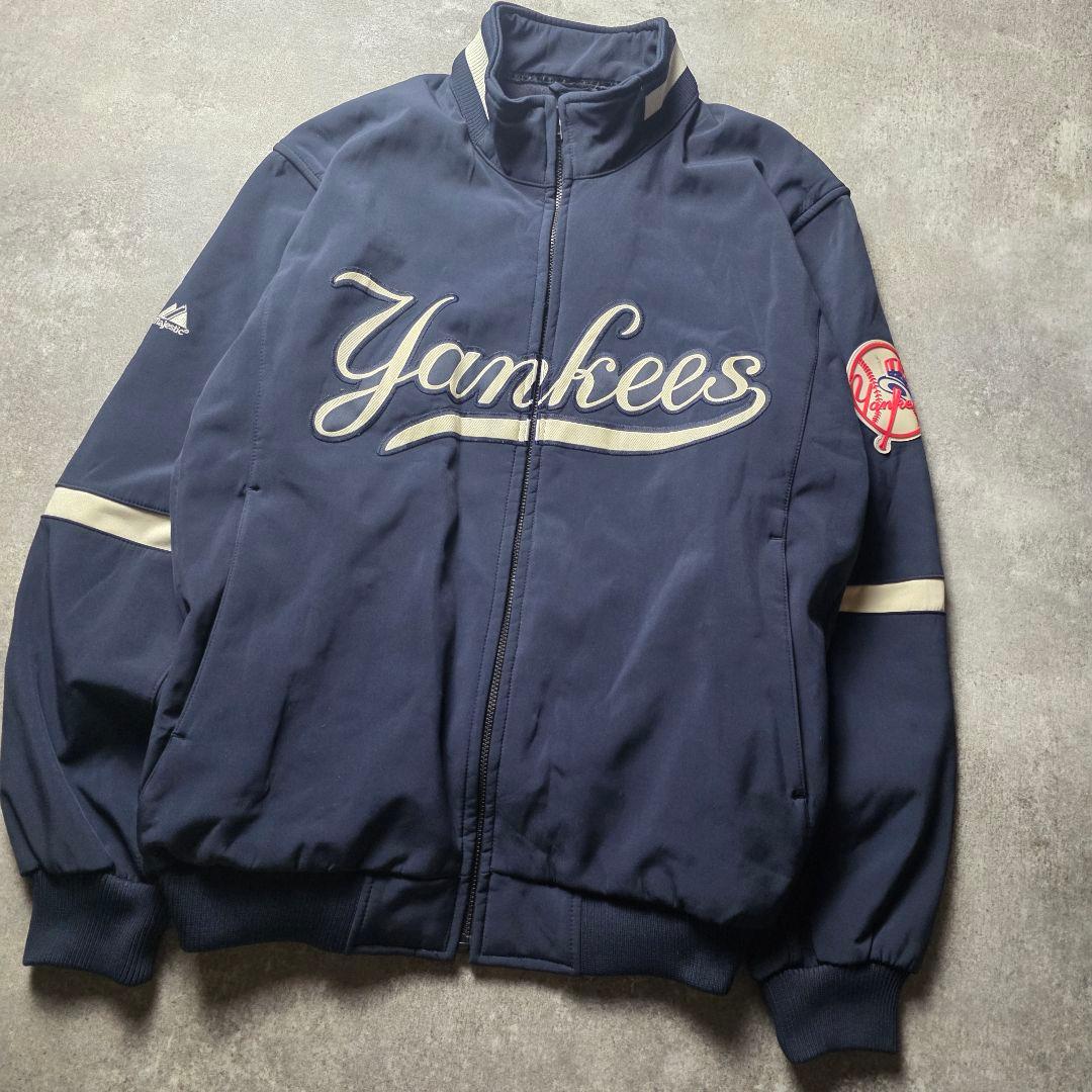 MLBメジャーリーグベースボールニューヨークヤンキース裏フリースジャケット野球L