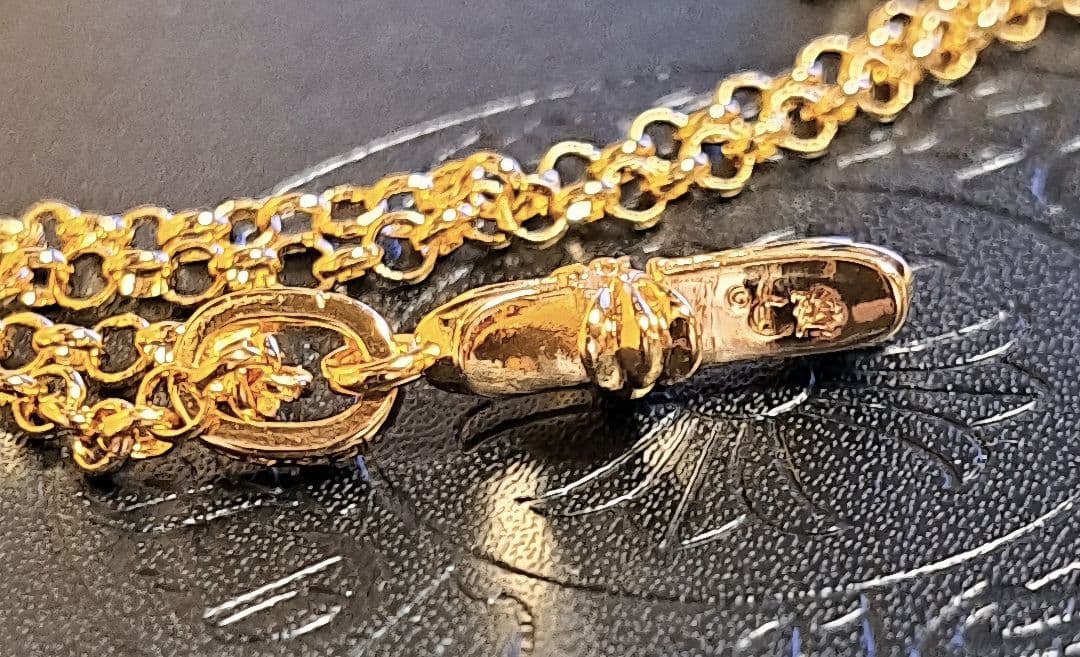 クロムハーツ CHクロス ベビーファットチャーム 1p×ロールチェーン 22K