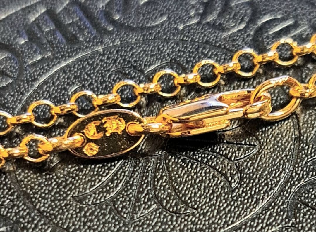 クロムハーツ CHクロス ベビーファットチャーム 1p×ロールチェーン 22K