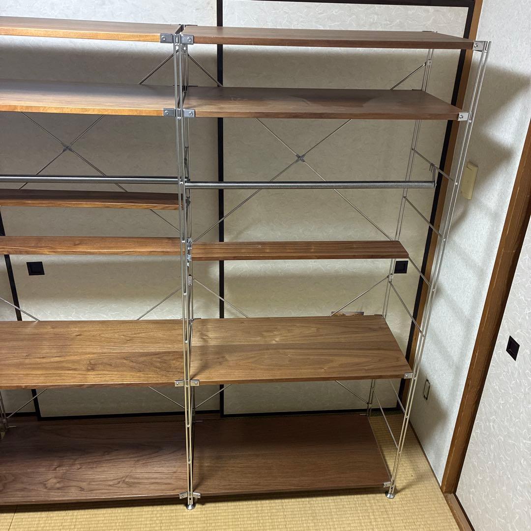 【送料無料】無印良品 ステンレスユニットシェルフワードローブ ウォールナット材