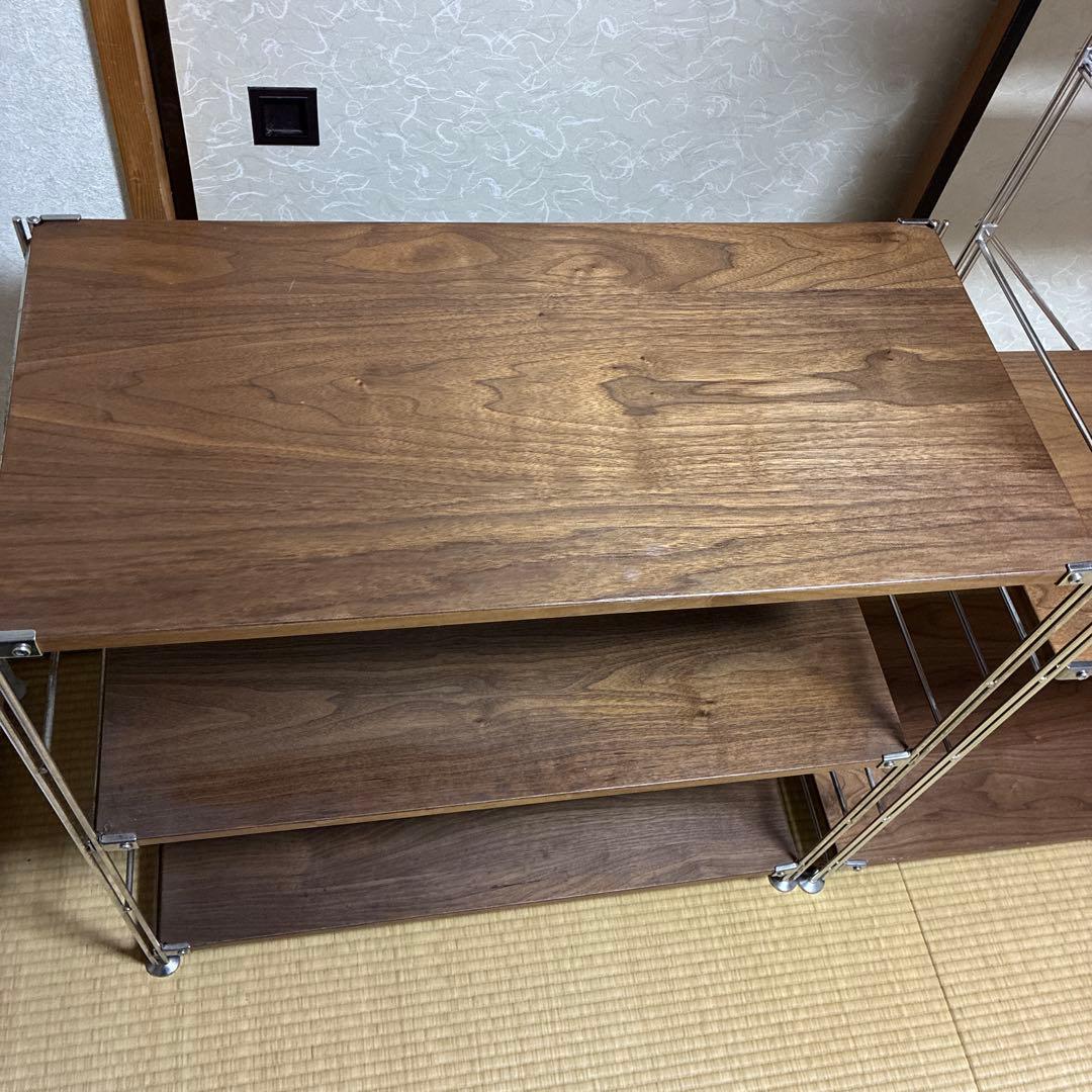 【送料無料】無印良品 ステンレスユニットシェルフワードローブ ウォールナット材