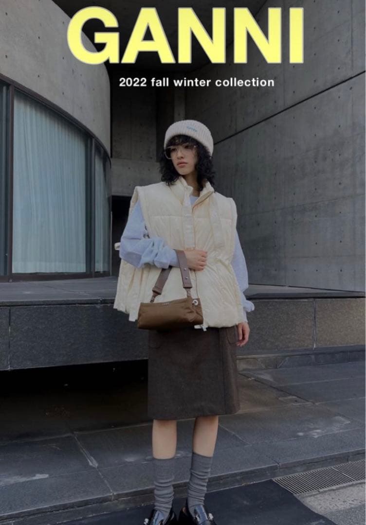 Litmus GANNI shiny puff vestダウンベスト