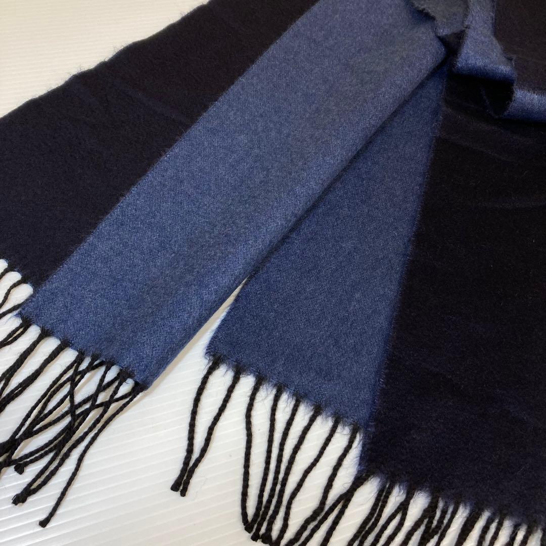 PIACENZA イタリア製　カシミア＆シルクマフラー　ブルー系