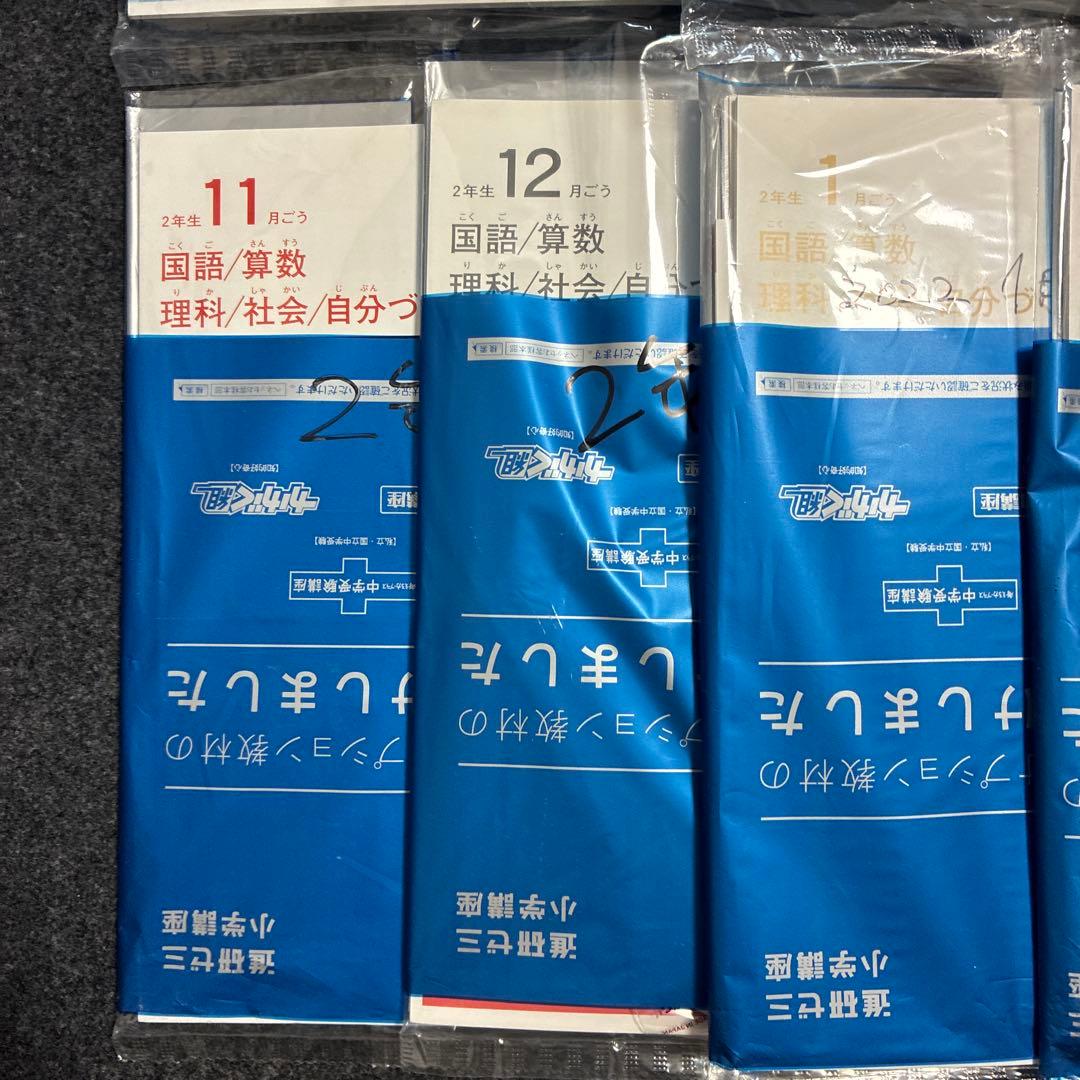 進研ゼミ 小学講座 考える力・プラス 2年生2021年6~3月 10ヶ月分