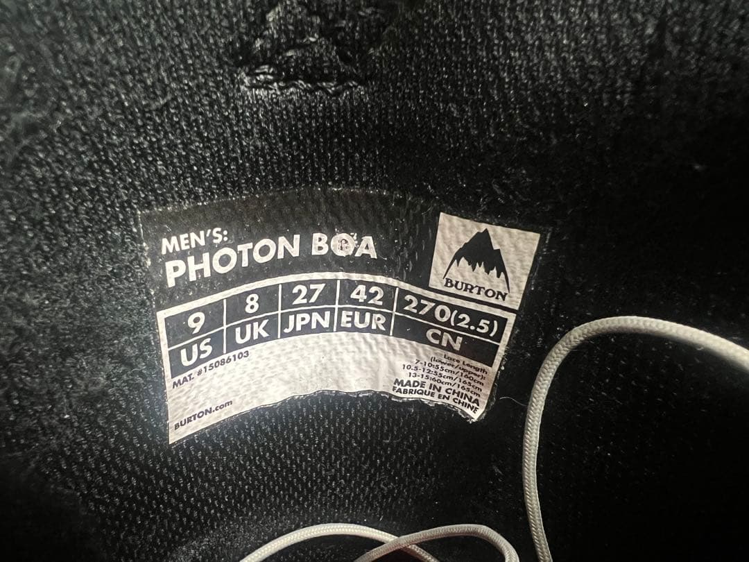 値下げしました PHOTON ブラック スノーボードブーツ