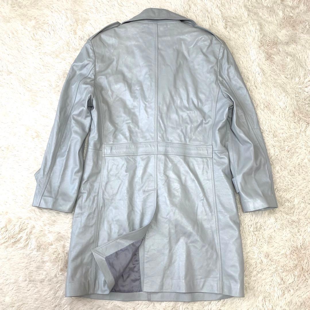 FERRARA ITALY ✨希少 良品✨ レザー トレンチコート グレー