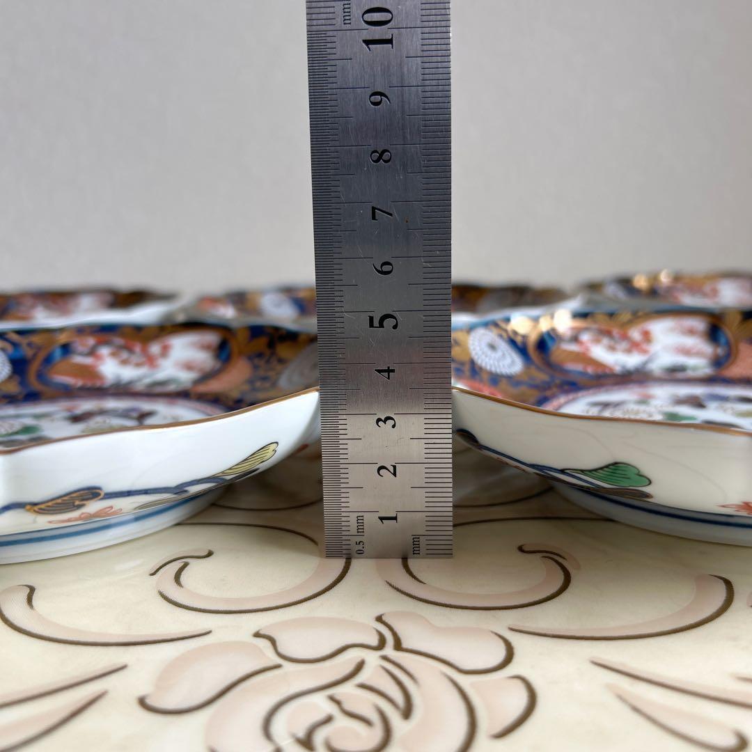 有田焼　賞美堂　其泉　琳派古伊万里様式　和皿揃　５枚セット　中皿　輪花皿　八角皿
