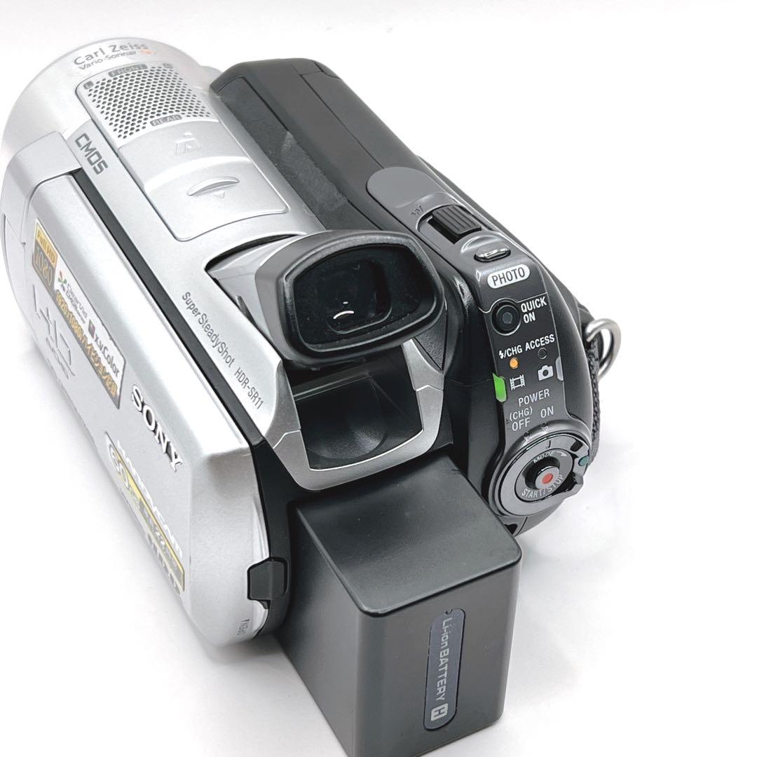 【未使用品級】 SONY HDR-SR11 ビデオカメラ バッテリー3個付き