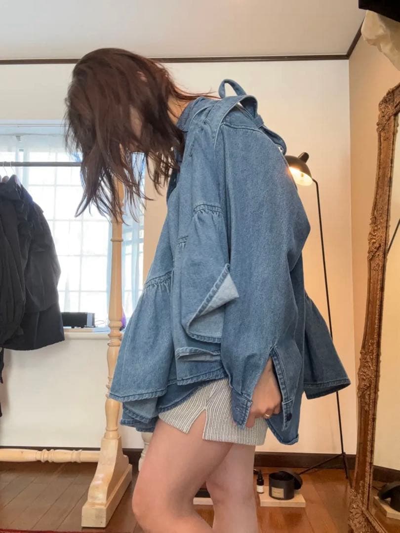 年越セール 美品 papier Denimenfantwrapped skirt