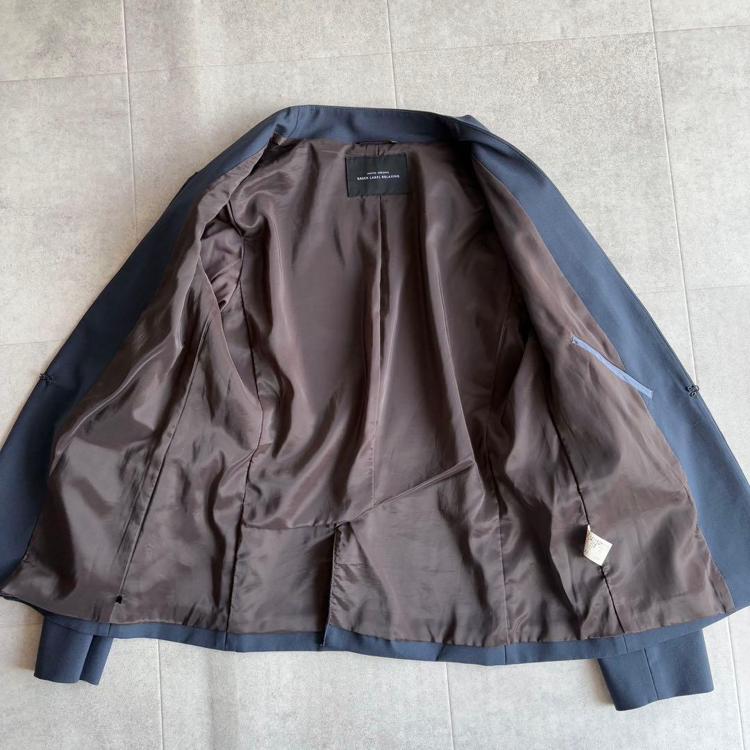 美品✨グリーンレーベルリラクシング カチリラ パンツスーツ 紺 M〜L