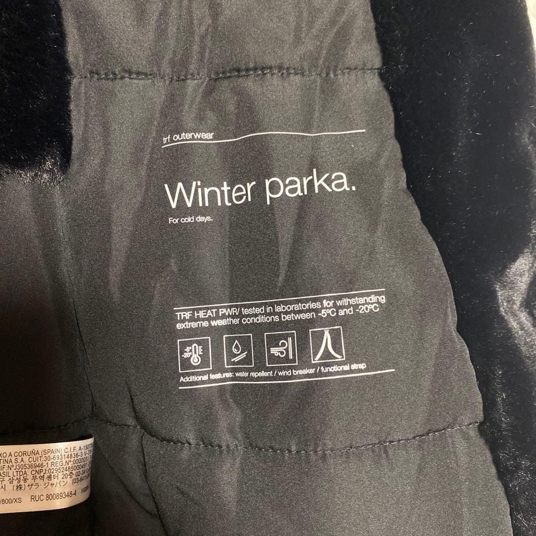 ZARA ザラ　ウィンターパーカー　ファー　ブラック　XS