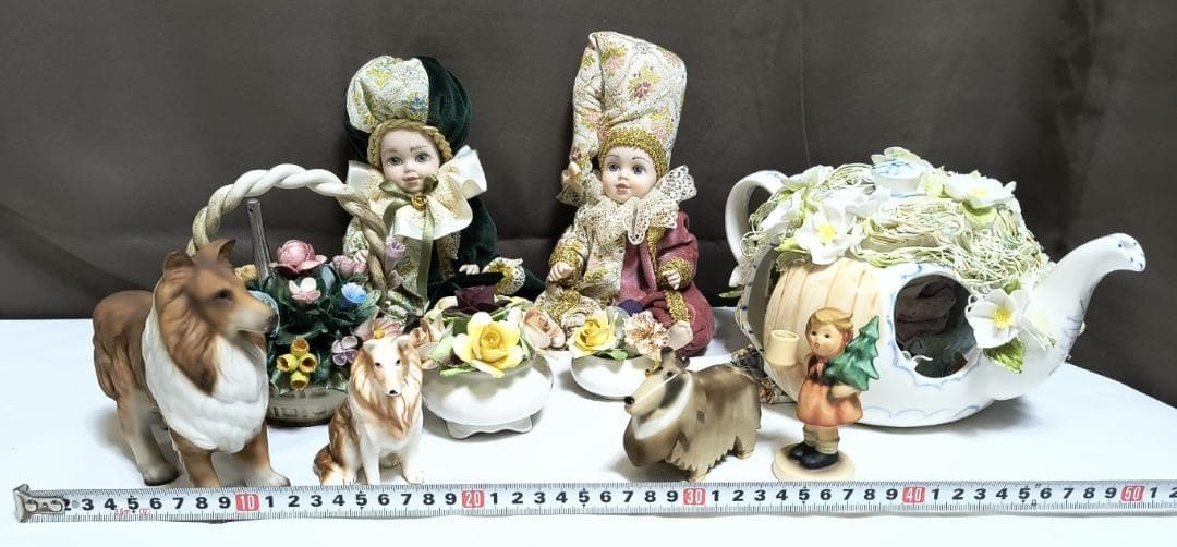 陶花　ビスクドール人形　ドイツ製　Goebel　うさぎティーポット　陶器