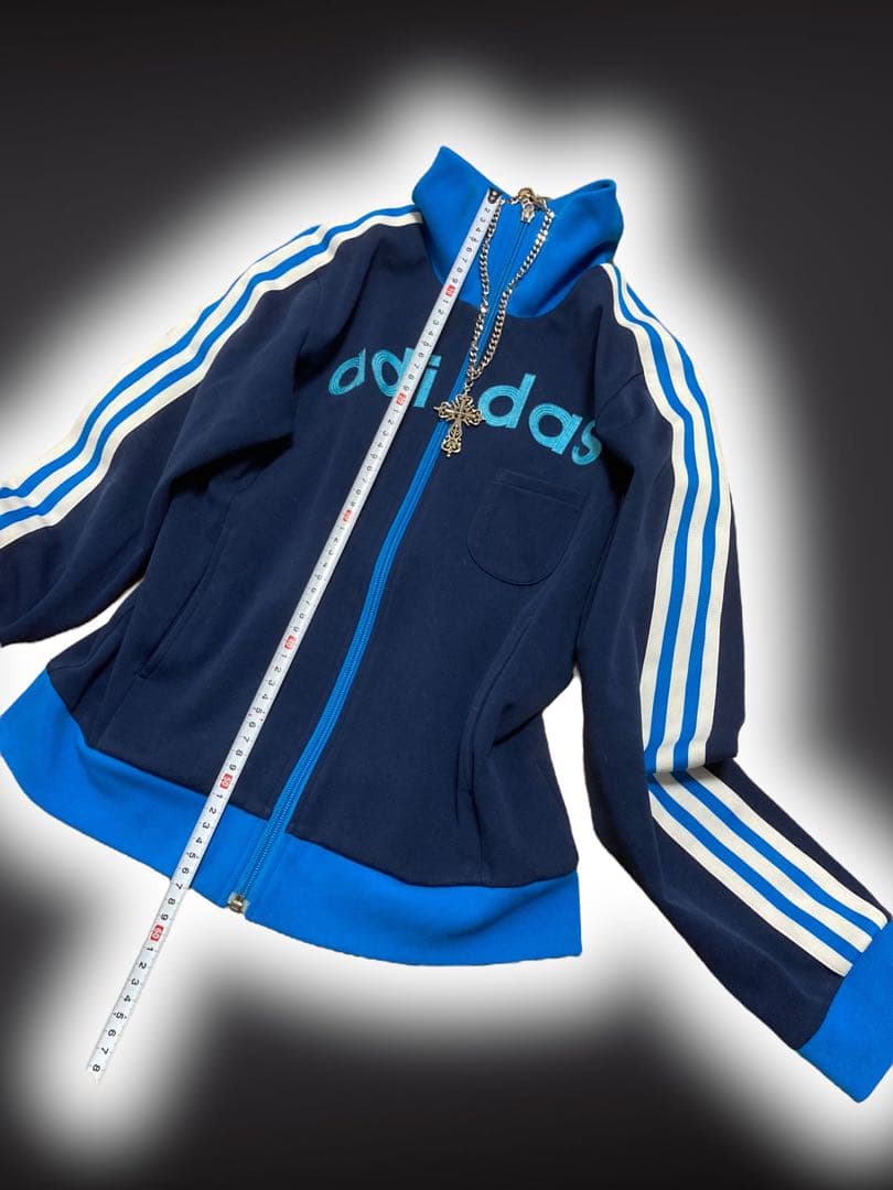 レアデザインadidas3本線刺繍y2kフェアリーグランジロック古着屋平成ギャル