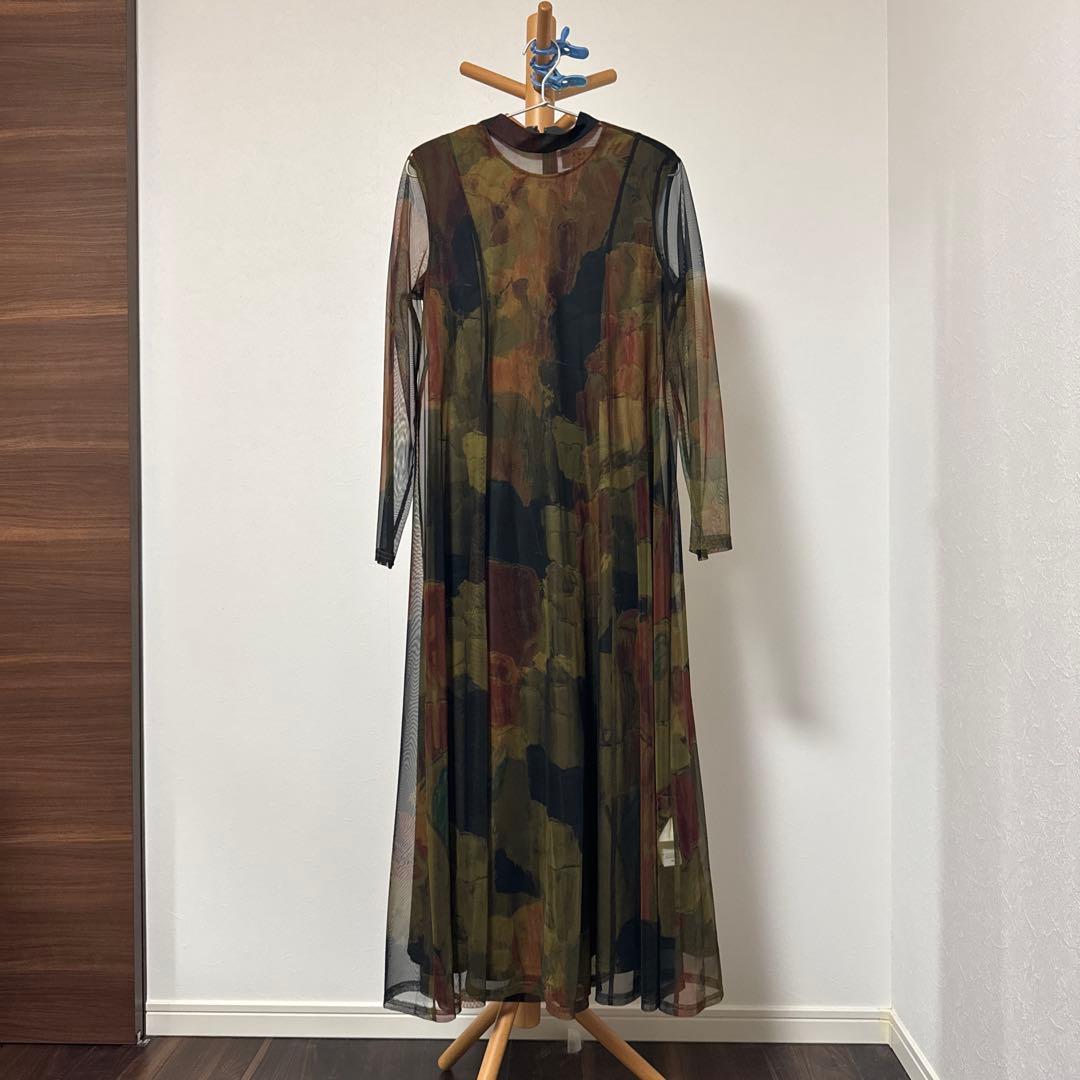 ワンピース Ameri VINTAGE UND GYPSUM ART DRESS