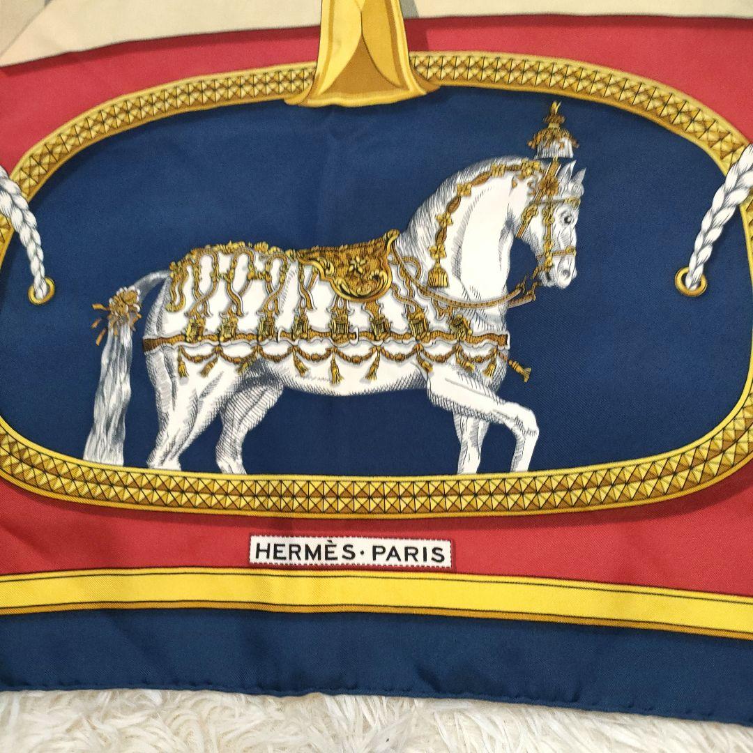 エルメス カレ90 GRAND APPARAT 盛装の馬 スカーフ シルク