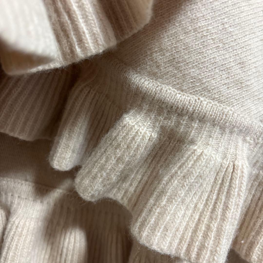 Chloé 大判ケープ ポンチョ フリルストール アンゴラ　ストールピン付き