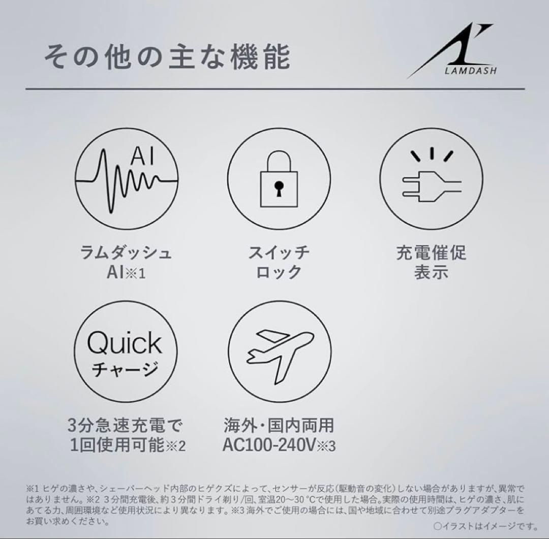 パナソニック ラムダッシュ 3枚刄 シェーバー ES-LT4Q-R