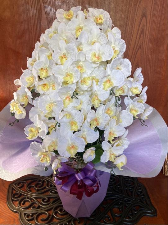 光触媒　人工観葉植物　ウォールグリーン　フェイクグリーン　胡蝶蘭10本gj