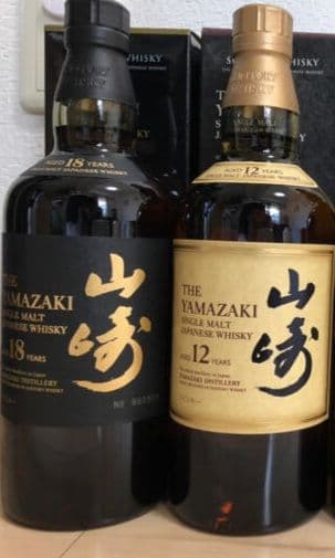 最終値下！希少！早い者勝ち！全て箱つき！サントリー山崎18年1本　山崎12年1本