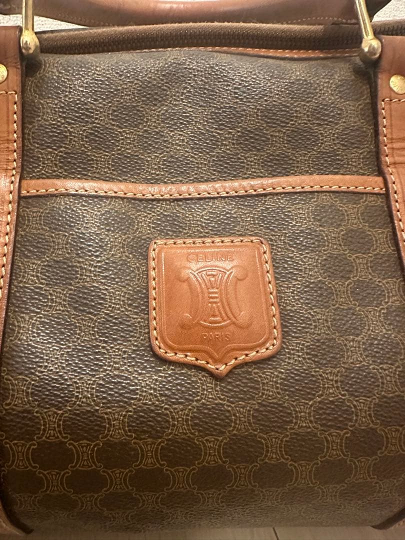 CELINE ボストンバッグ ブラウンレザー