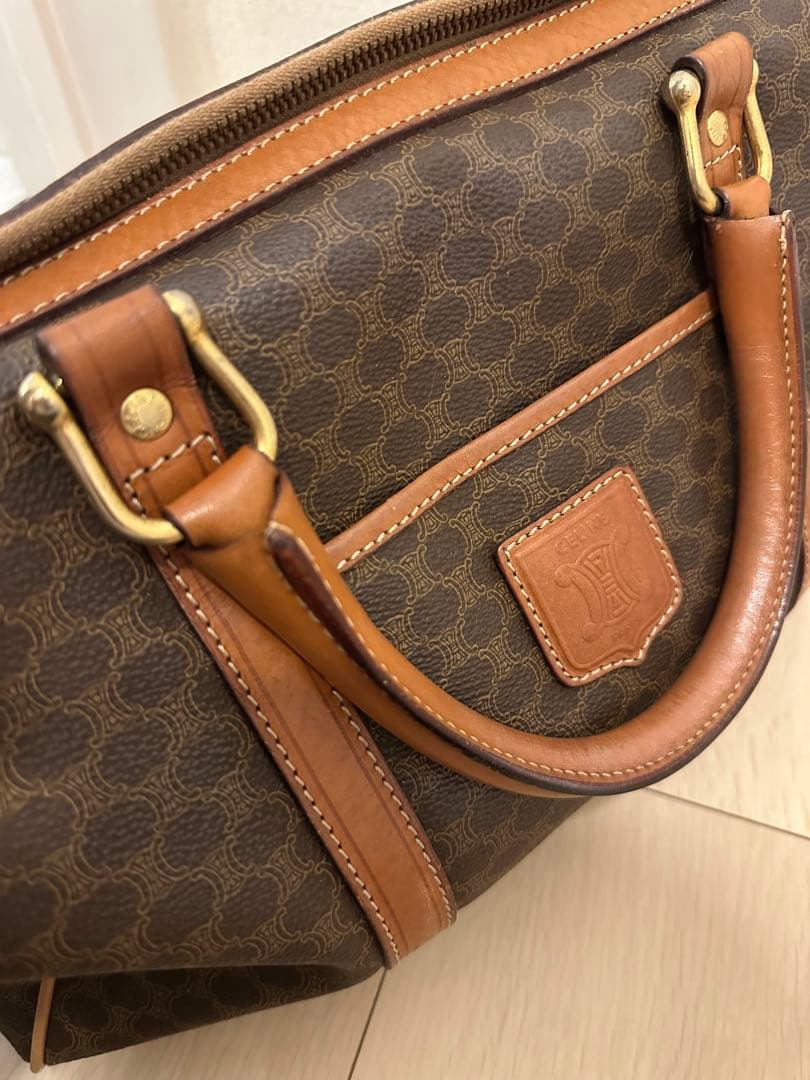 CELINE ボストンバッグ ブラウンレザー