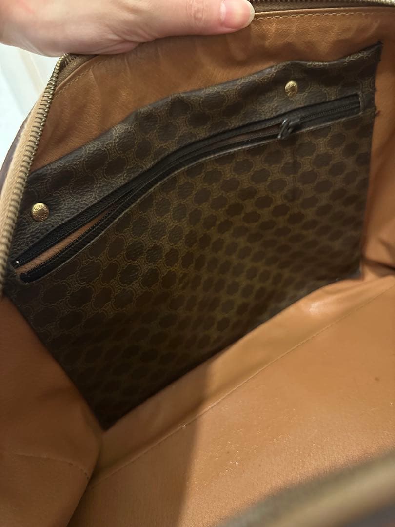 CELINE ボストンバッグ ブラウンレザー