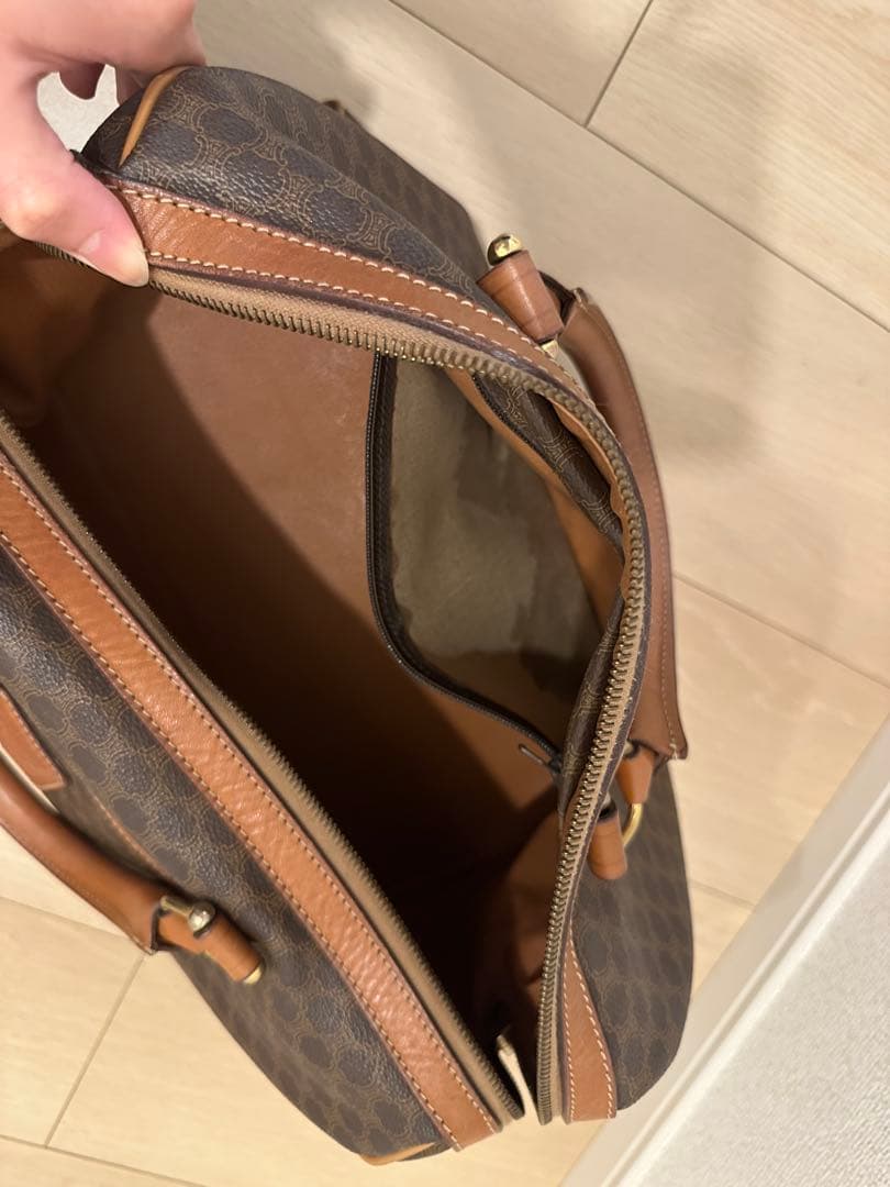 CELINE ボストンバッグ ブラウンレザー