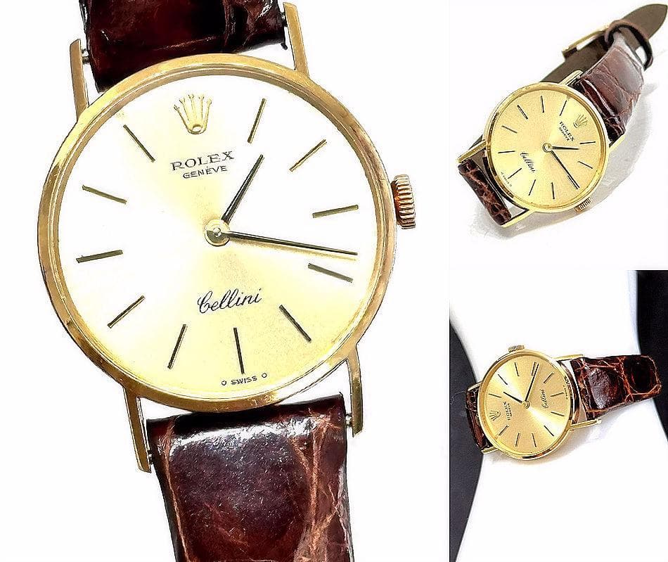 美品　ロレックス　チェリーニ　K18　金無垢　シャンパンゴールド　手巻き　時計