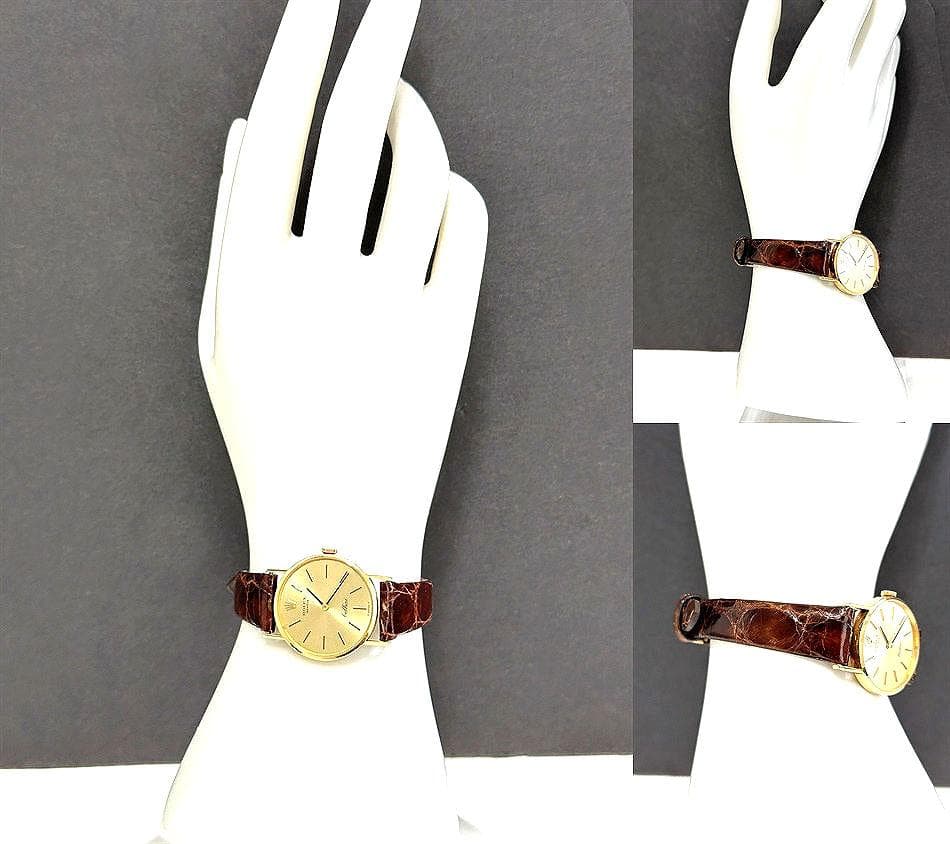 美品　ロレックス　チェリーニ　K18　金無垢　シャンパンゴールド　手巻き　時計