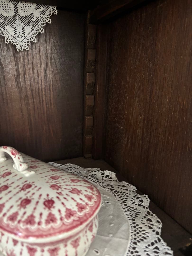 フランスアンティーク　ガラスキャビネット