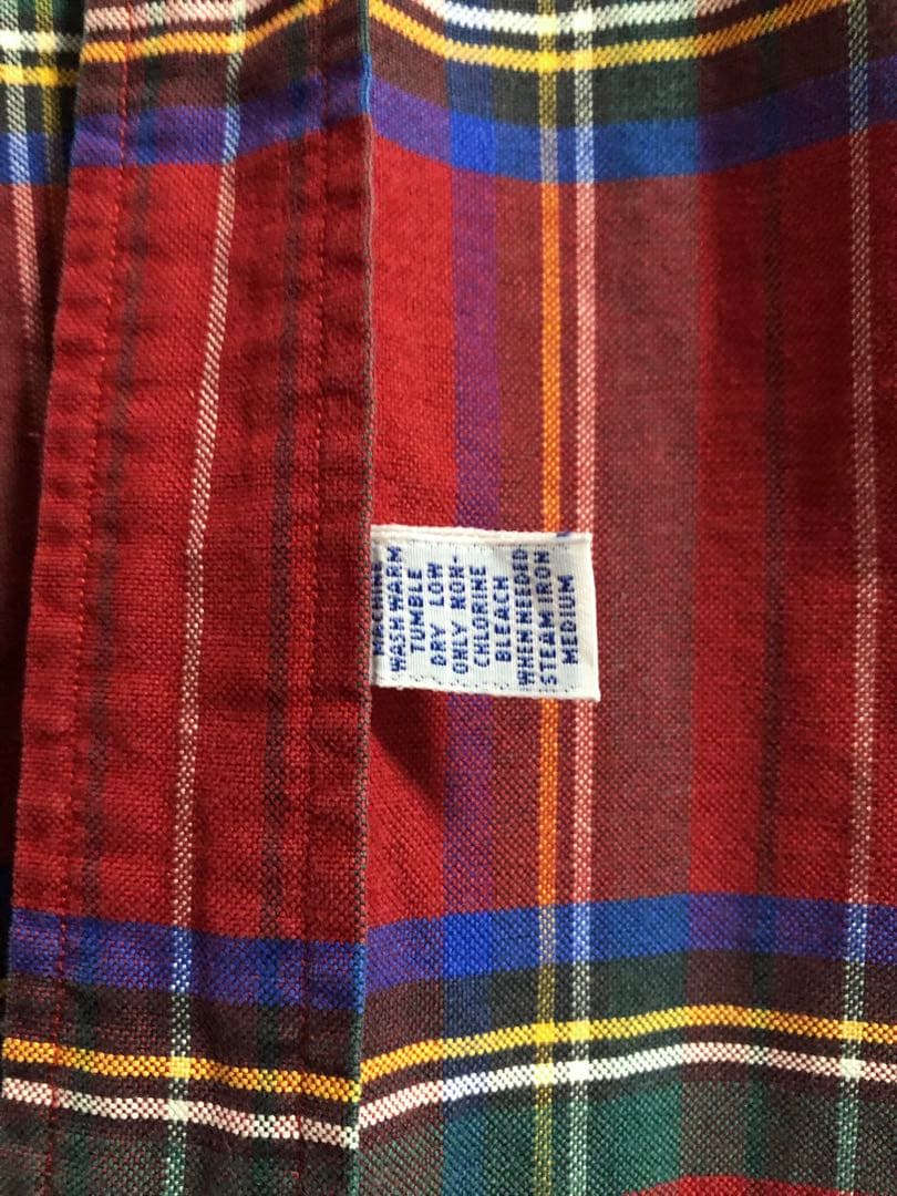 90s ポロ ラルフローレン BIG OXFORD ビッグ シャツ チェック開襟