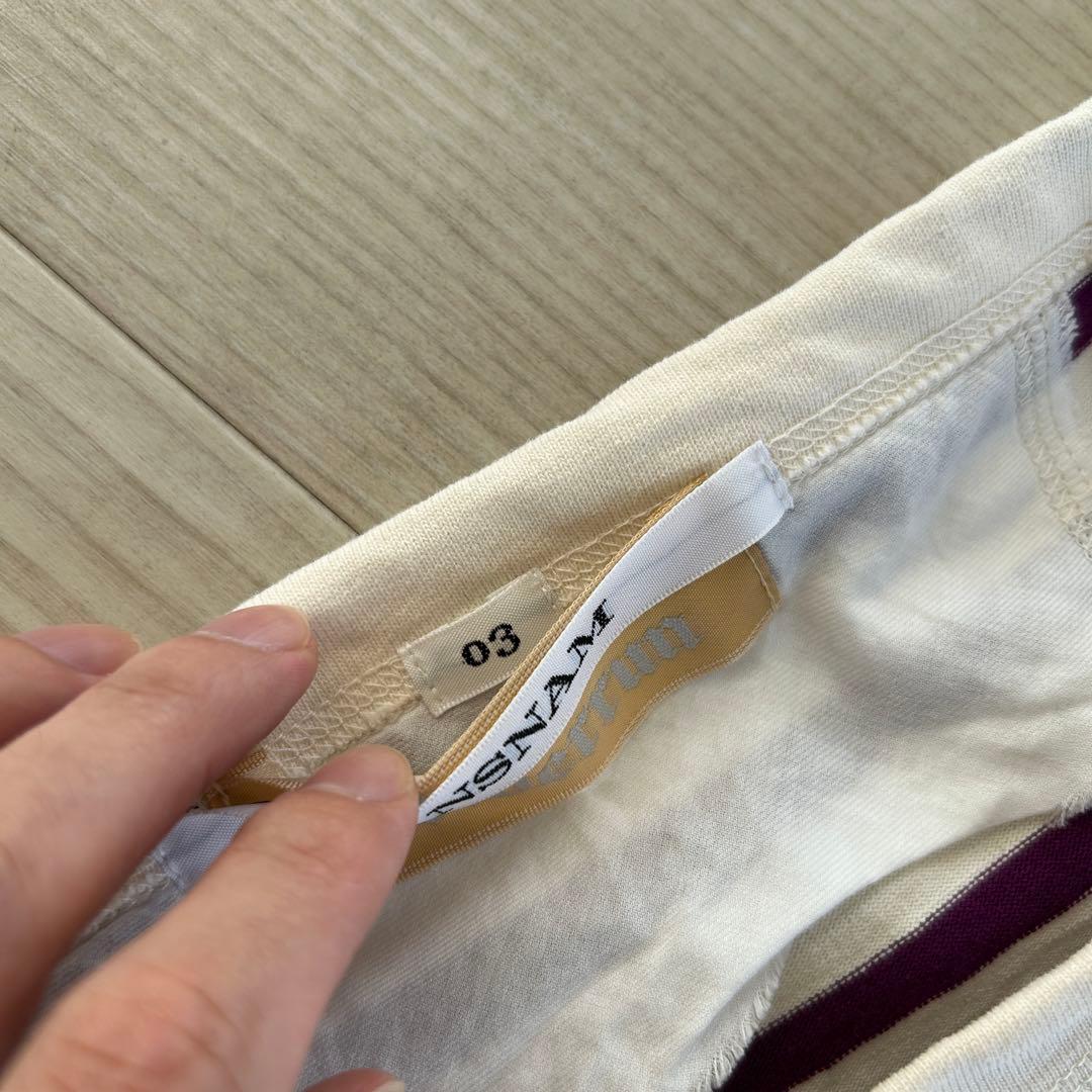 ANSNAM kakinoha 別注 Boat-Neck Long Sleeve
