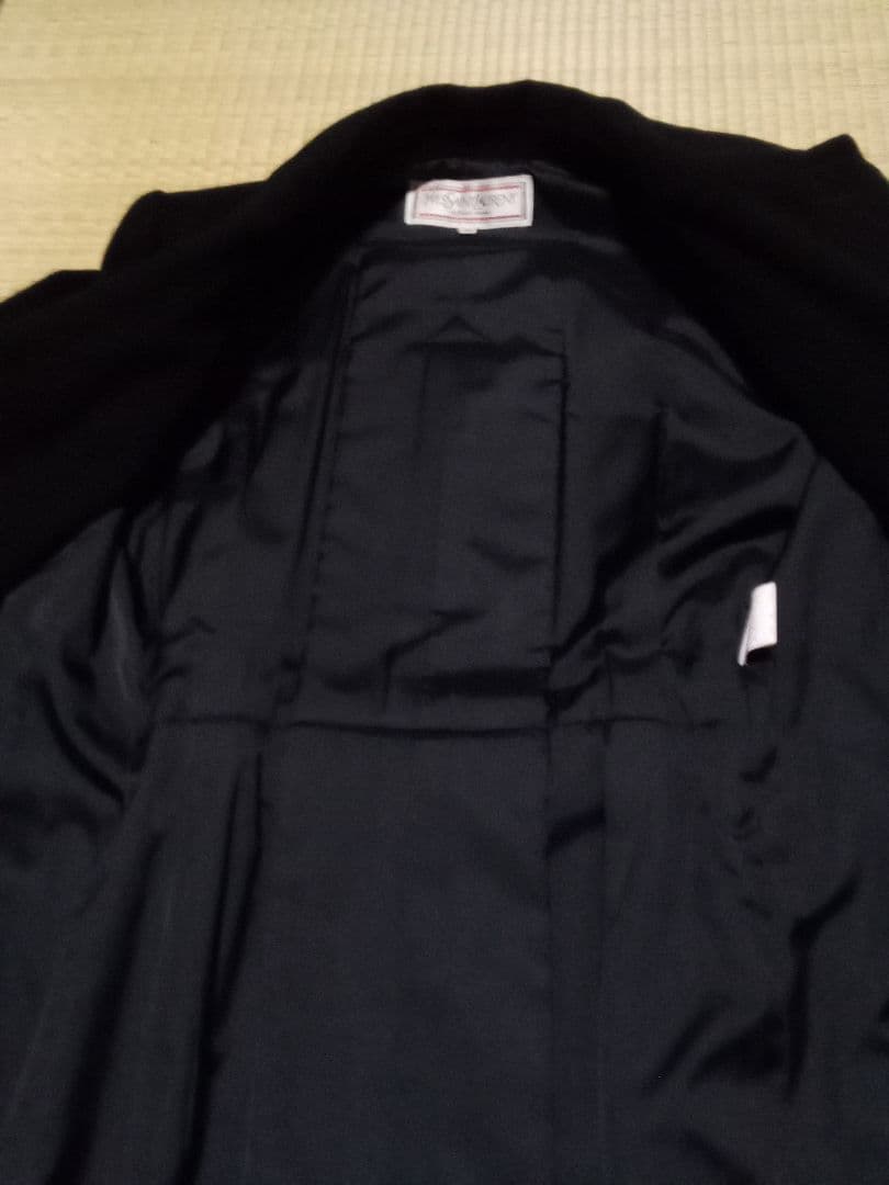 Yves Saint Laurent 黒 ダブルブレストコート M