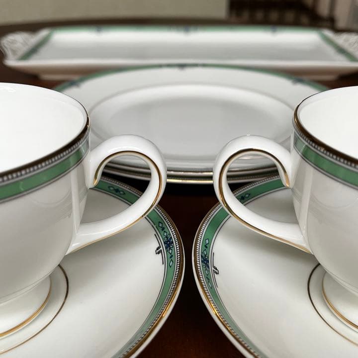 【美品】ウェッジウッド★ジェイド★Tea for two