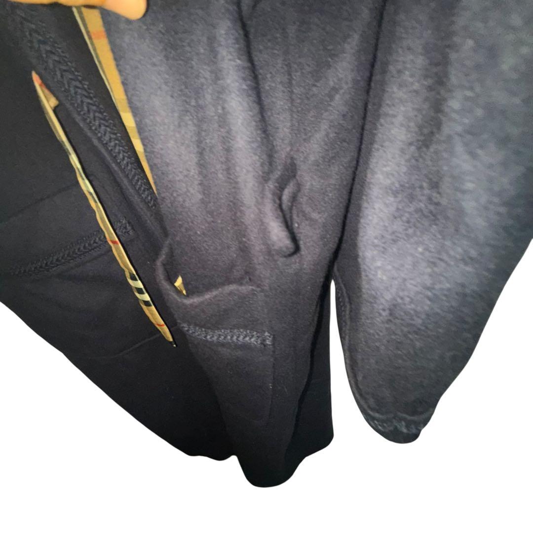 BURBERRY ガウンコート ノバチェック カシミヤ混 ネイビー XL