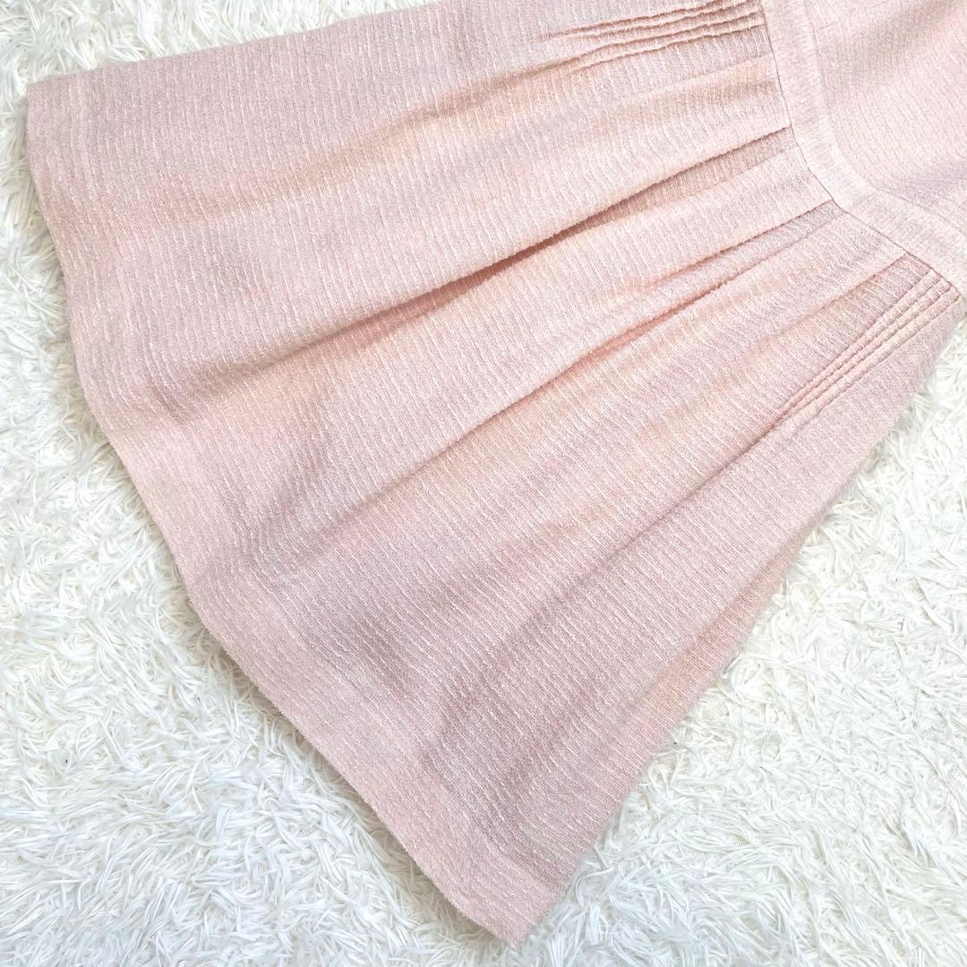 美品✨️ルネ ツイード ノースリーブワンピース ピンク 36