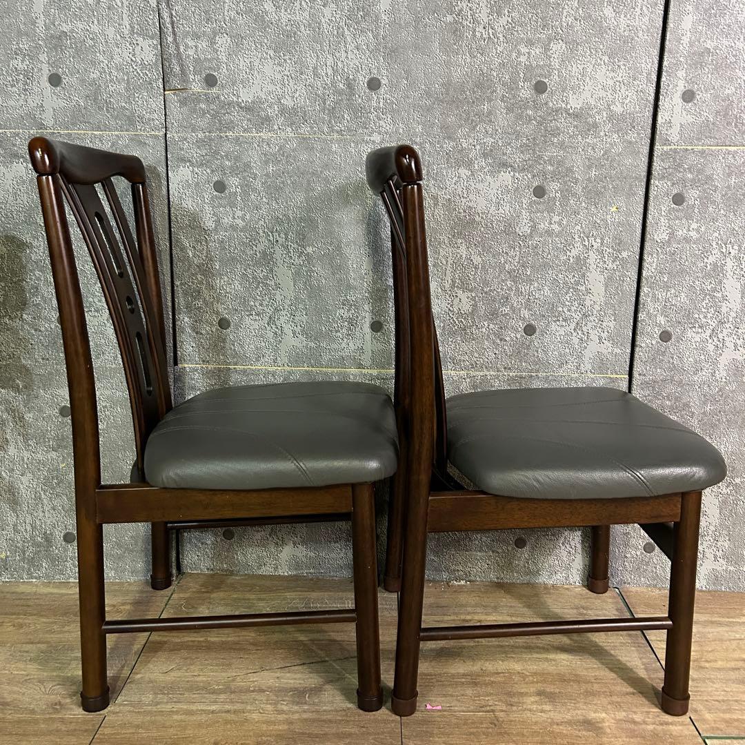 ꧁SEF家具꧂ダイニングテーブル&レザーチェア4脚セット