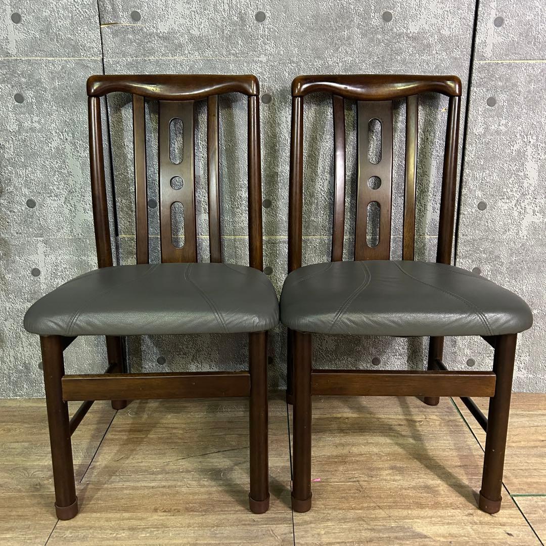꧁SEF家具꧂ダイニングテーブル&レザーチェア4脚セット