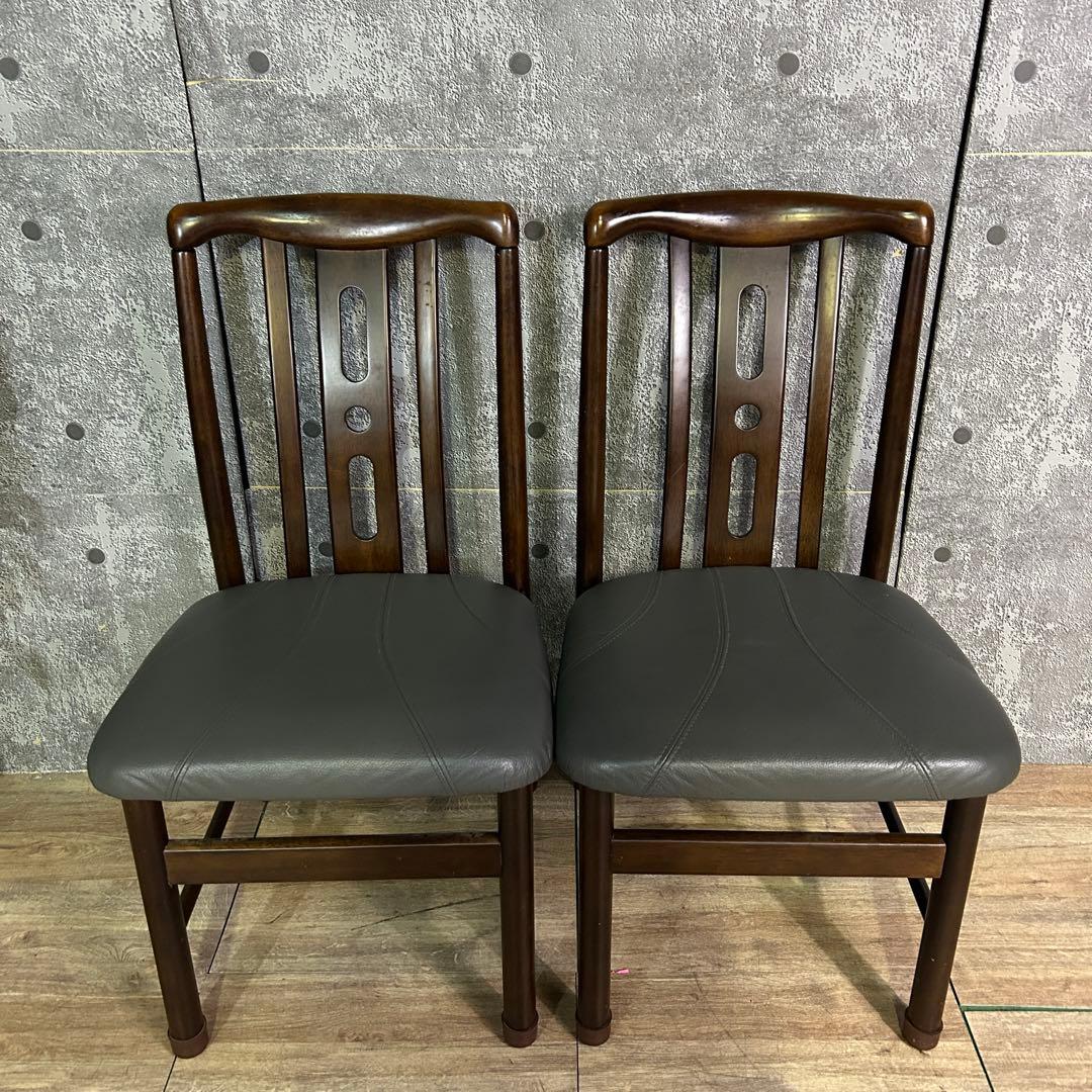 ꧁SEF家具꧂ダイニングテーブル&レザーチェア4脚セット