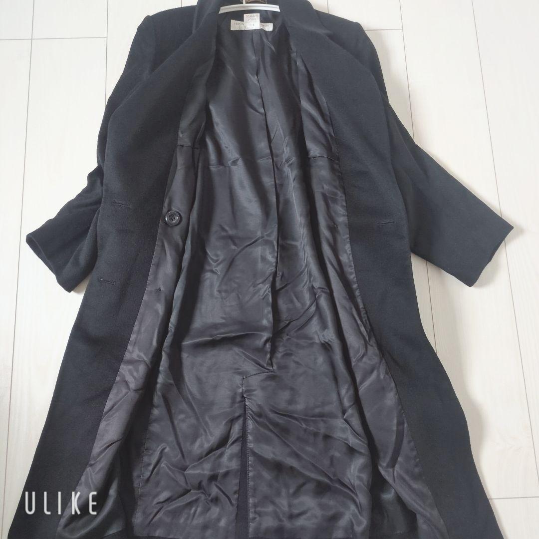 《美品》ハナエモリ　カシミヤ100　XL　チェスターコート　イタリア製
