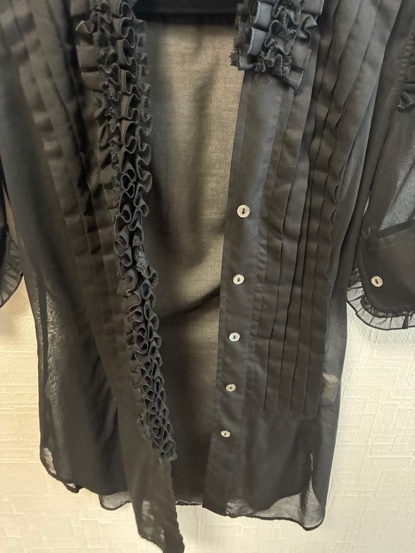 Dolce & Gabbana ブラック フリルブラウス