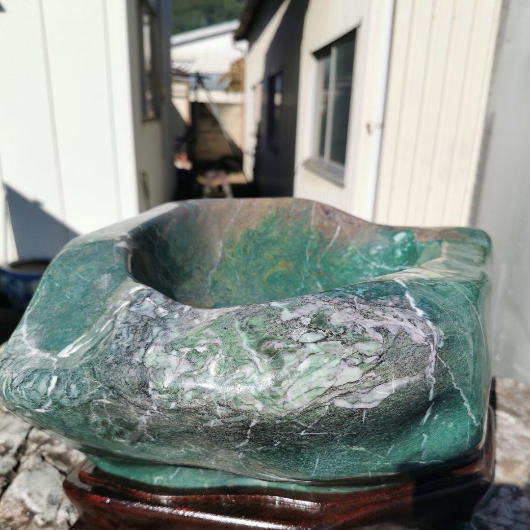 ナミビア翡翠　28キロ　溜まり石　鑑賞石　石　盆石　水石　置物　オブジェ