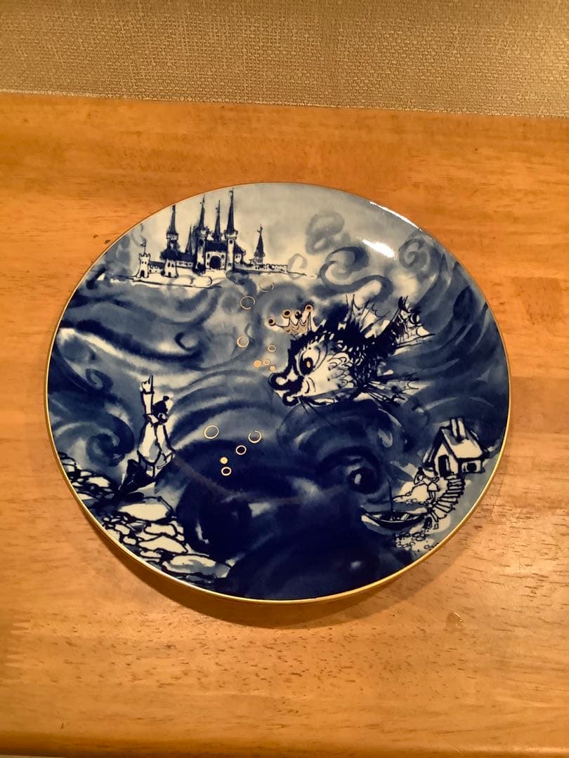 マイセン Meissen イヤープレート1990年「漁師とその女房」25.5cm