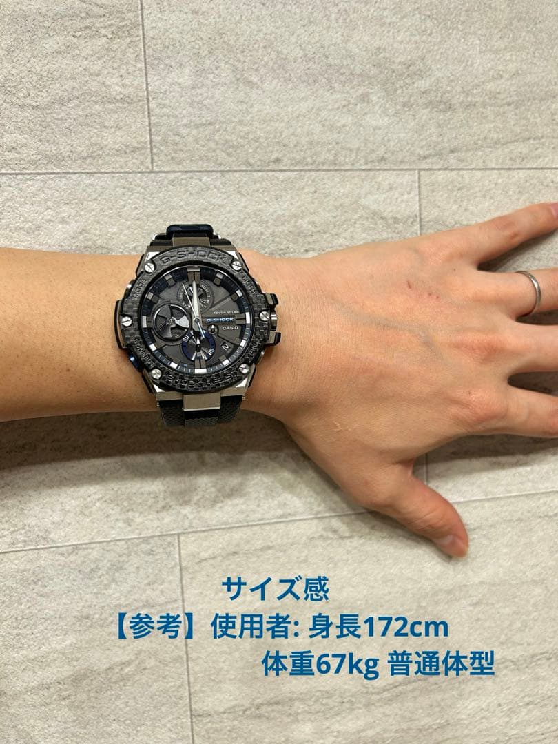 【使用品】CASIO GST-B100 G-SHOCK ブラック×ネイビー色