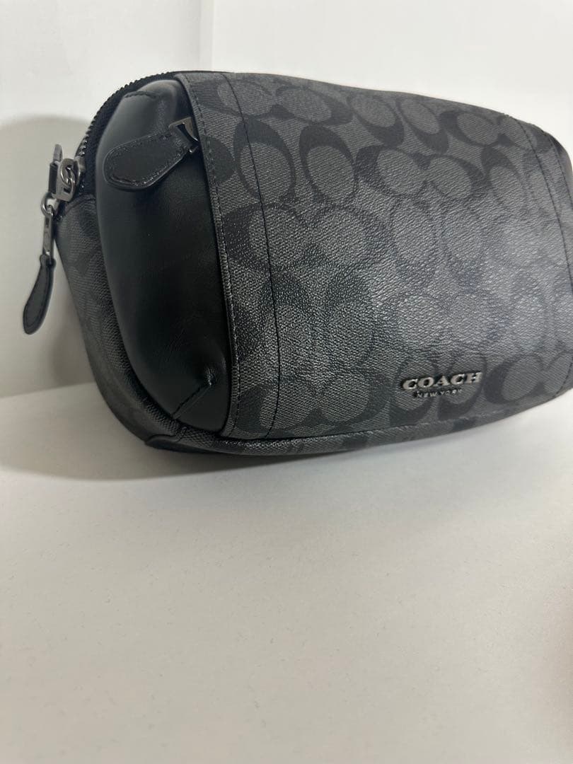 【美品】COACH コーチ PVC クロスボディバッグ シグネチャー