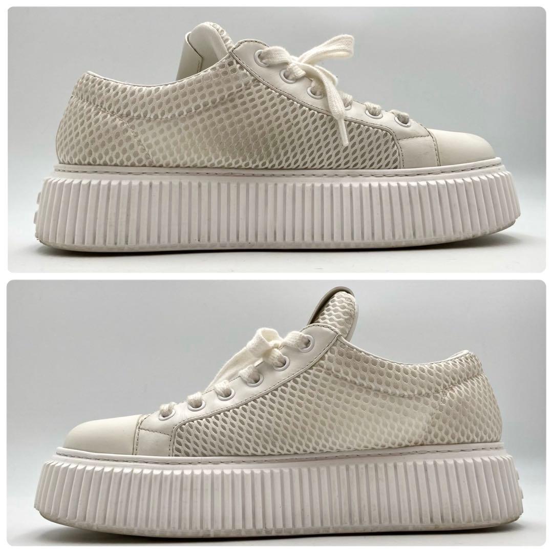 ♡MM♡✨ ミュウミュウ 厚底 スニーカー 靴 メッシュ 白 36.5